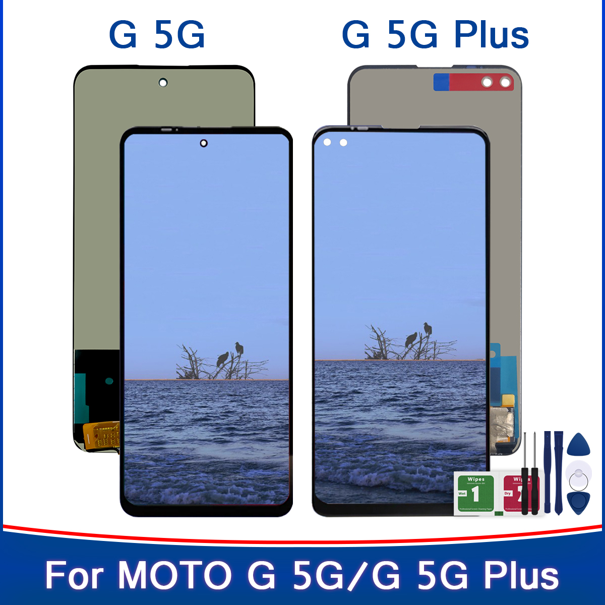 تم اختبار 100 ٪ لـ Motorola Moto G 5G Plus XT2075 LCD Display Touch Screen Digitizer Assembly لـ Moto G 5G XT2113-3 LCD شاشة
