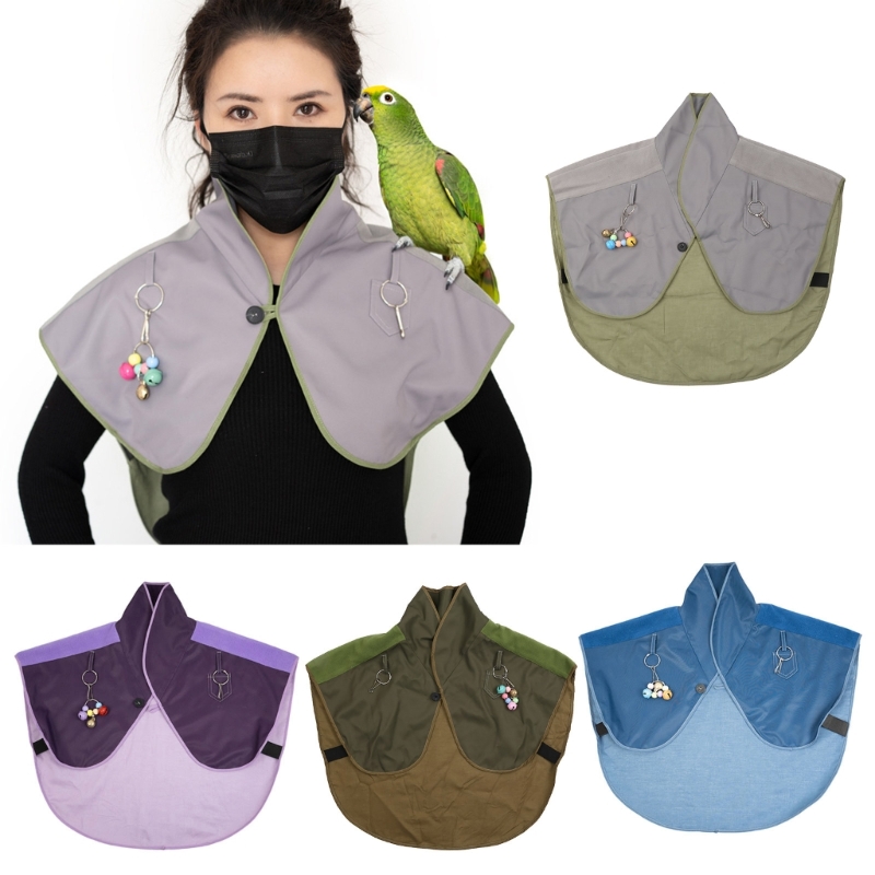 Parrot Anti-Scratch Rame Protector Cape dla ptaków Poops Straż szal z zabawką dla małych średniej dużej ptaki