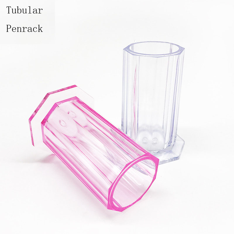 Clear Acryl Pen Holder Makeup Brush Desktop Pencil Organizer Akryl Pencil Cup Stationery Tattoo Pen Organizer Tillbehör