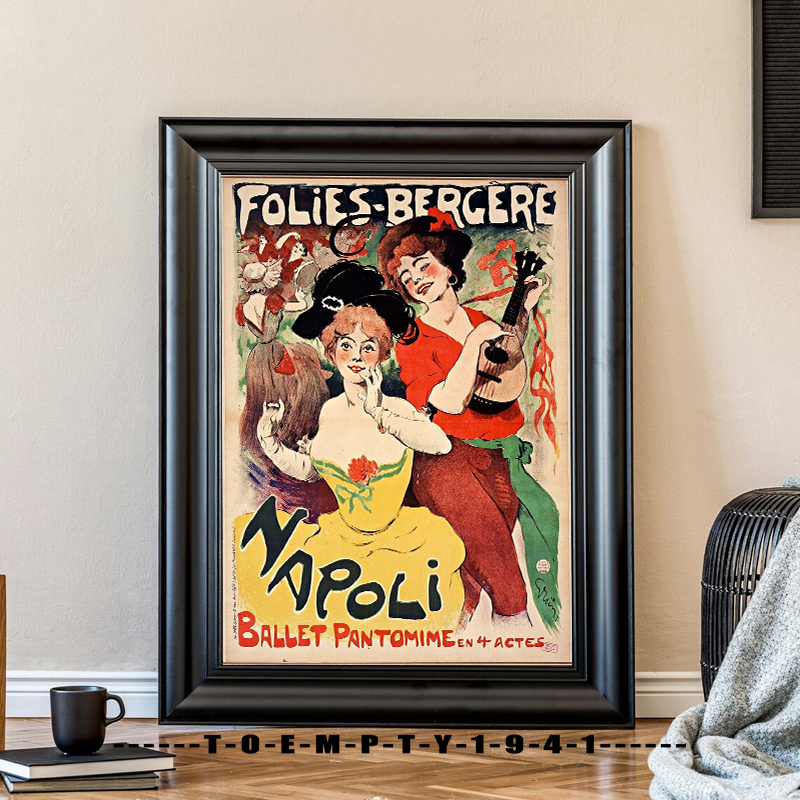 Paris'te Yaşam Vintage Poster Tuval Baskı 1901 Yıllık Fransız Reklam Sanatı Boyama Duvar Dekor Retro Ev Oda Dekorasyon