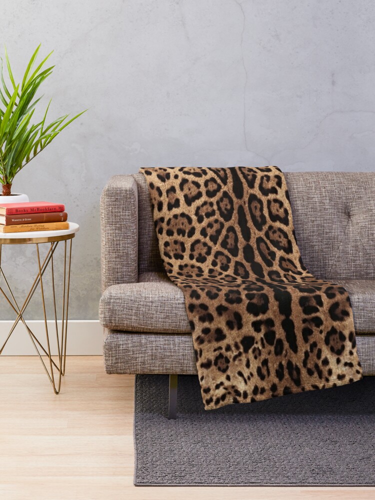 Leopard Print Skin Throw Blanket Sofá Manga de manta polar