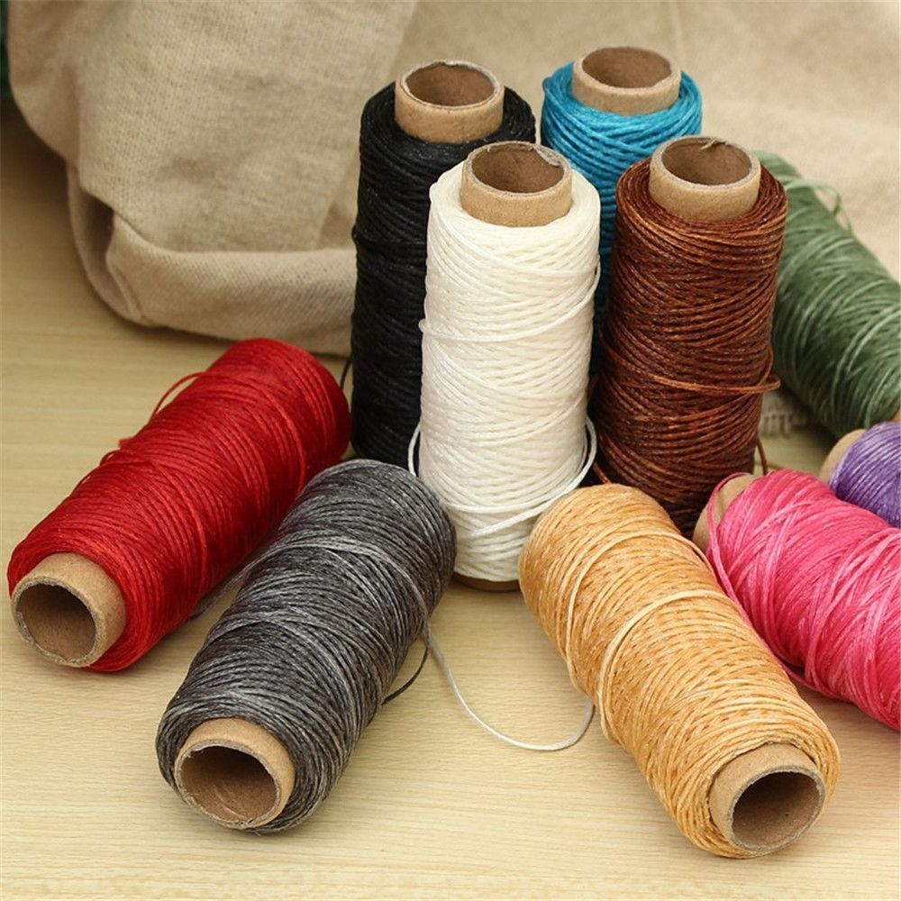 30m/roll Durable DIY Flat Hand Stitching Leather Sewing Line Waxed Thread Cord