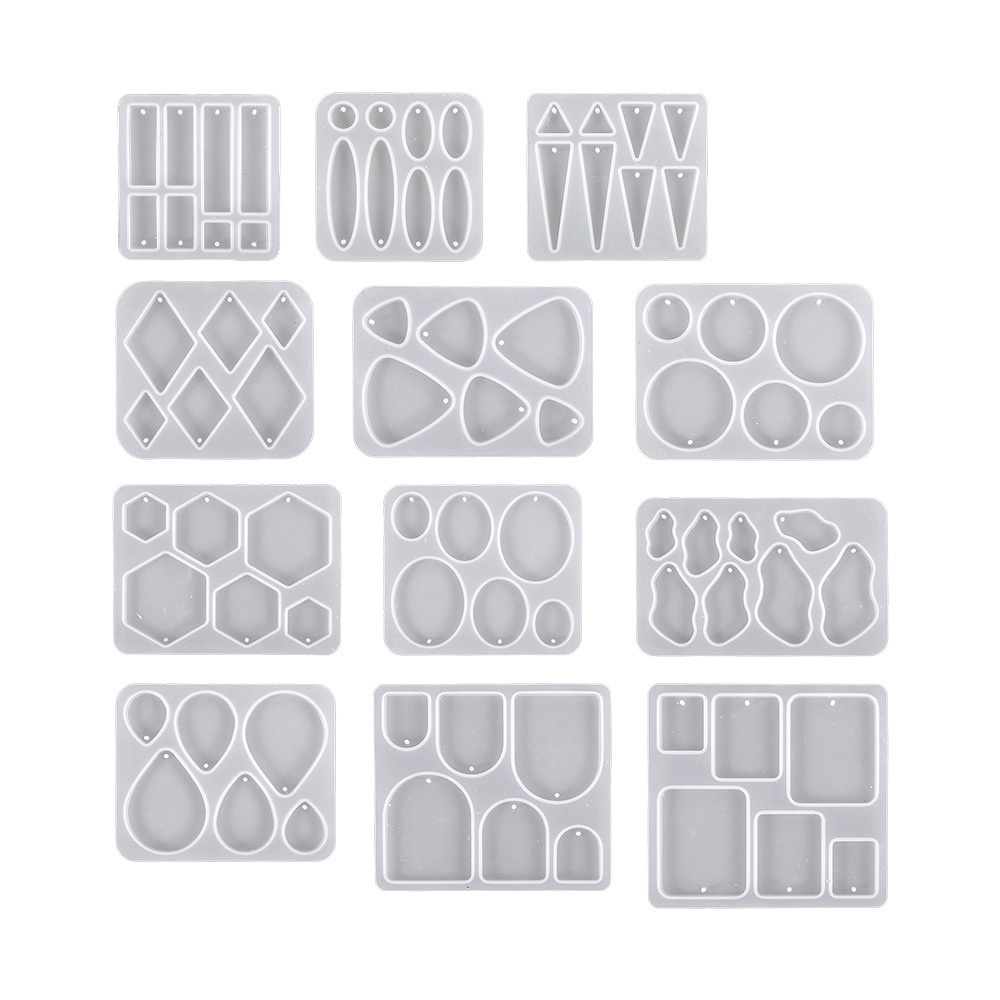 Stampo stagno in silicone a pendente di orecchino geometrica rhombus resina epossidica stampo la collana di portachiavi fai -da -te artigianato.