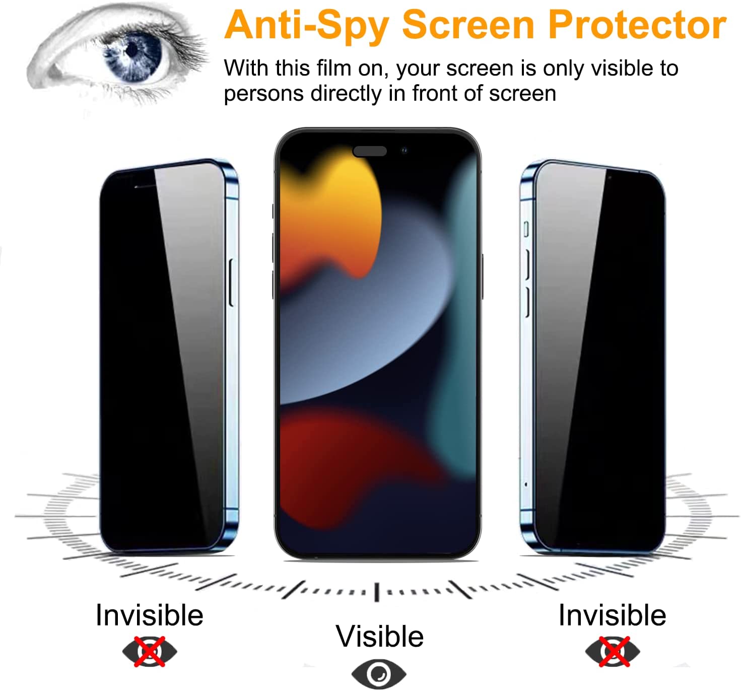Privacidade anti-spy Cobertura completa vidro temperado+lente de câmera Protetor para iPhone 14 Pro Max 6.7 Protetor de tela iPhone 14 Pro 6.1