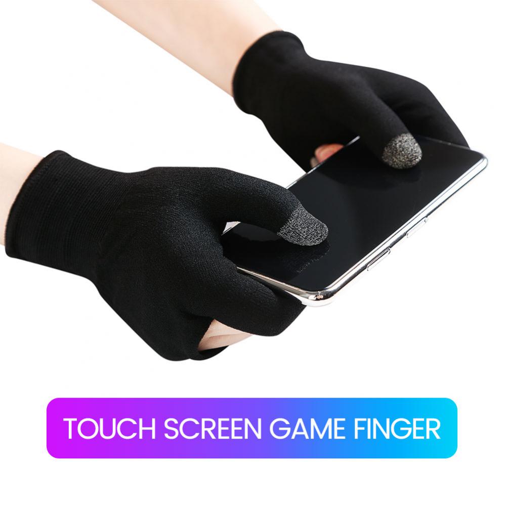 =Mobile Gaming Gloves For Gamer Sweatproof Anti-slip Touch Screen Game Finger Sleeve Breathable Mobile Gaming Gloves