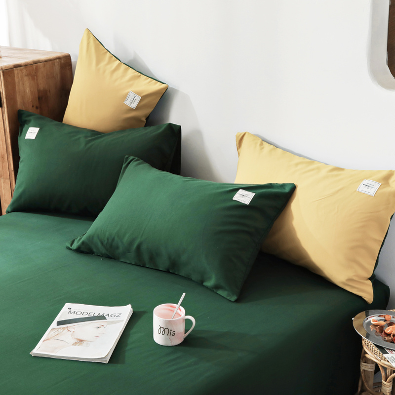 Solstice Home Textile cor sólida cor verde escuro Conjuntos de cama infantil adolescente