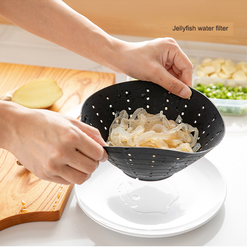 Shimoyama Silicon Drain Bowl Küche Salat Klemme Sauerkraut Wasser Squeeze Magic Tool kreatives Waschfiltersieb