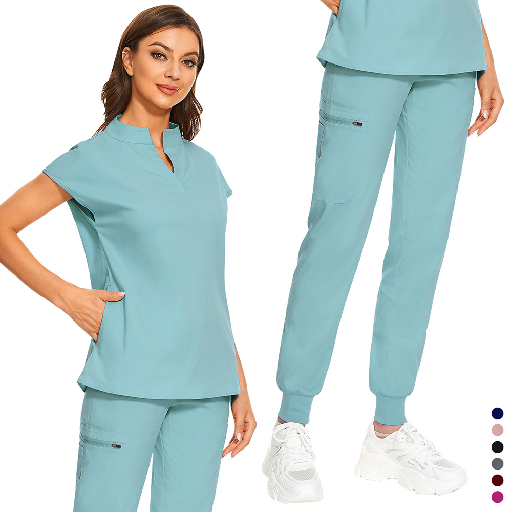 Médicos Enfermeira Trabalho Use Scrub Stufs Uniform Women Women Joggers Hospital Conjunto cirúrgico Laboratório Médico Laboratório Clínico Uniforme Casaco Novo