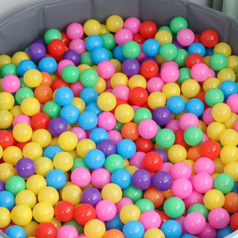 50 pezzi Colori palle di plastica bambini da 5,5 cm bambini giocate tende da esterno oggetti di scena giocattolo infantili bebe nuotare giocattoli da bagno