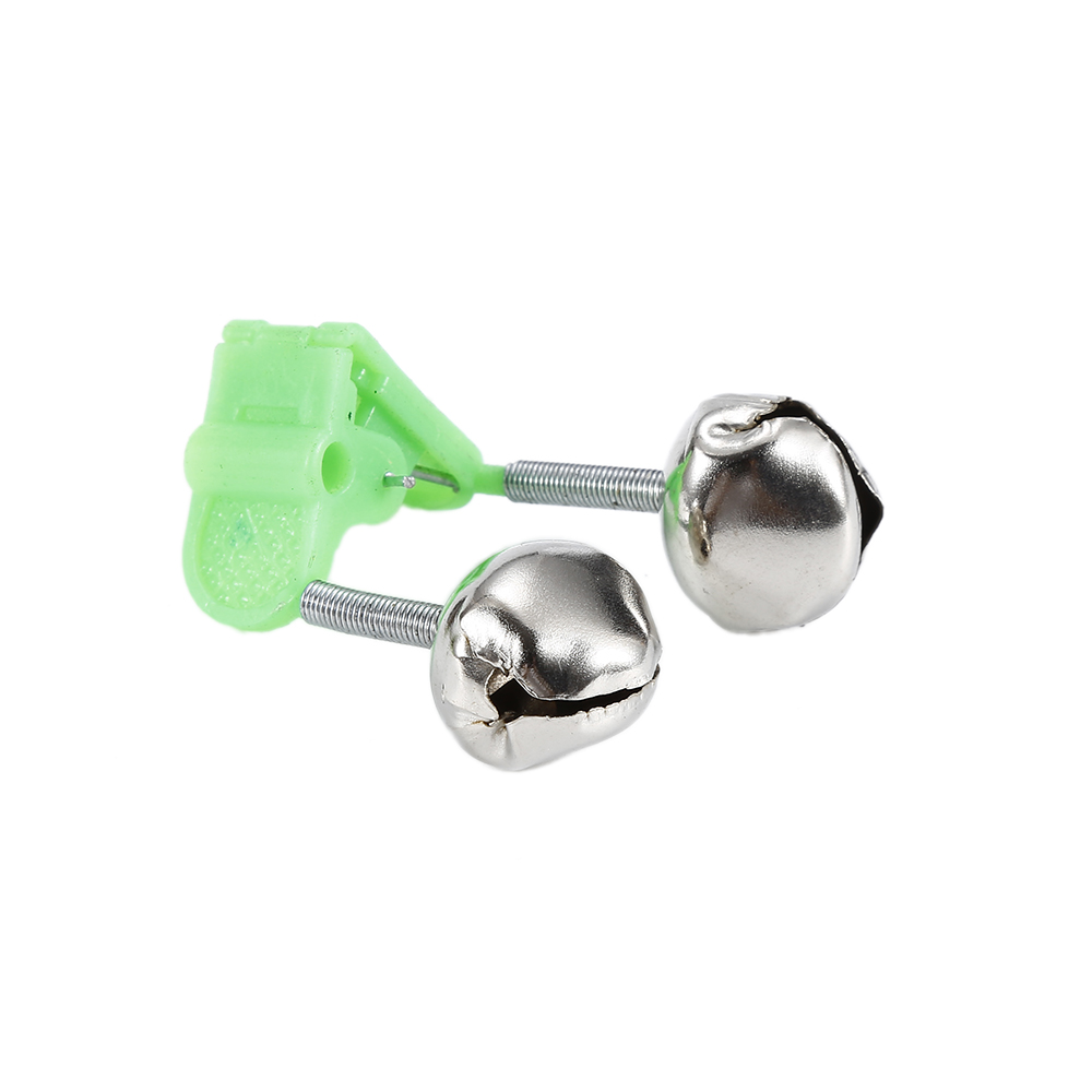 10st Fishing Bite Alarm Rod Tip Clamp Bell Clip Fish Bite Lure Alert Twin Bell Ring Fishing Outdoor Metal Fish Alarm Accessory