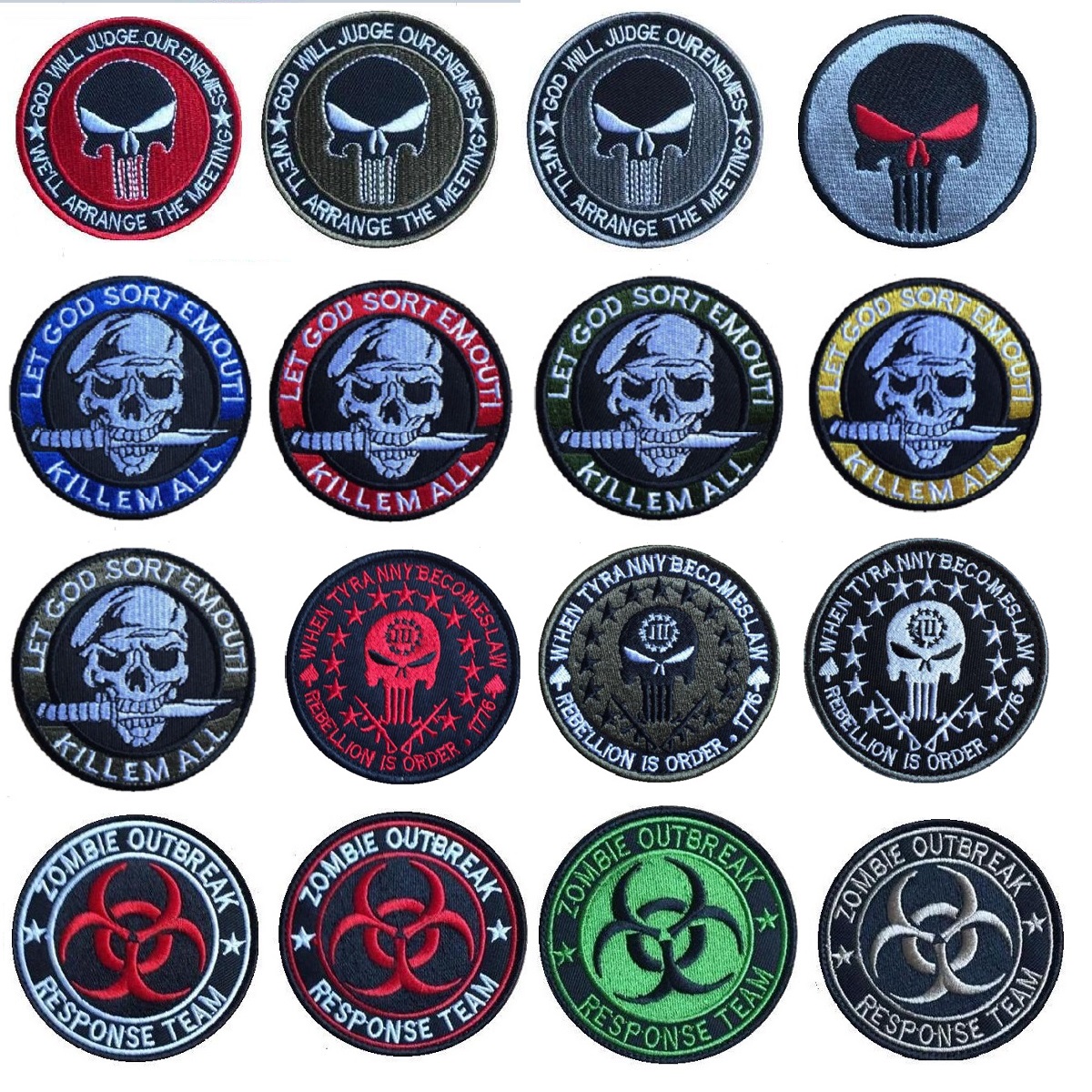 Zombie Outbreak Response Team patch Tactical Morale Slogans Badge Clothes Backpack Labels Embroidered Stickers. Hook&Loop