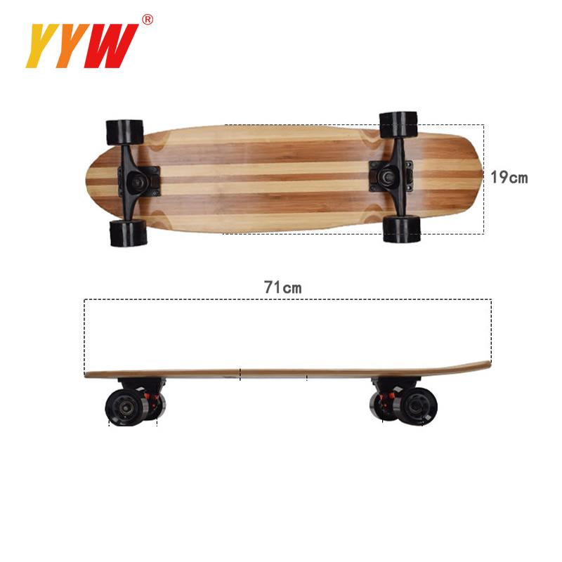 22 em quadro de skate de quatro rodas de quatro rodas Mini Skateboard Deck Longboard para menino Boy Fishboard Street Outdoor Sports 71x19cm Small Fish Board