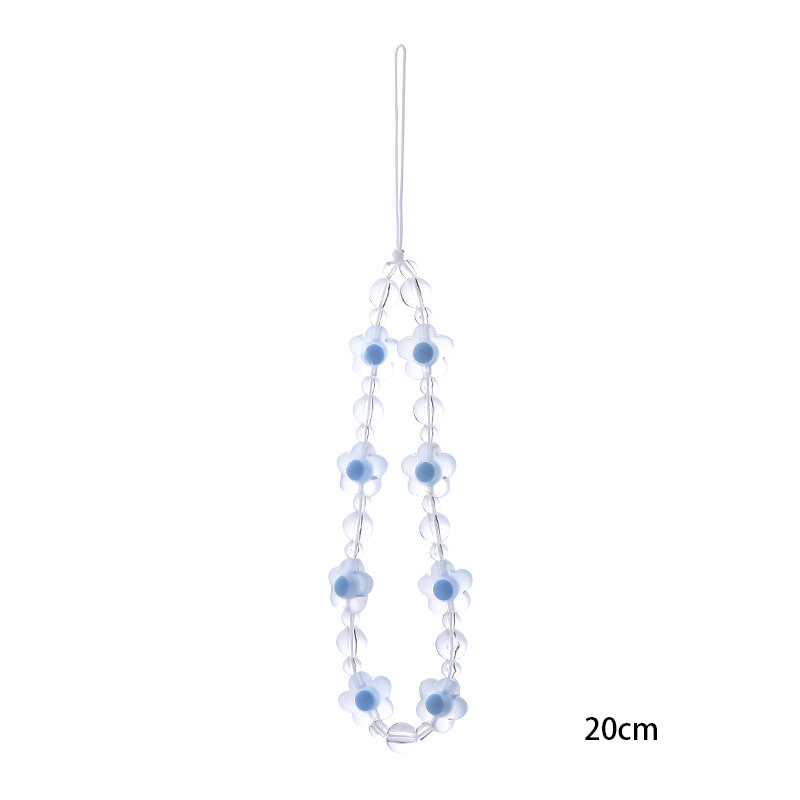 Perles de fleurs transparentes Chaîne de longe de téléphonie mobile pour femmes Girls Beded Corde Lost Chaines