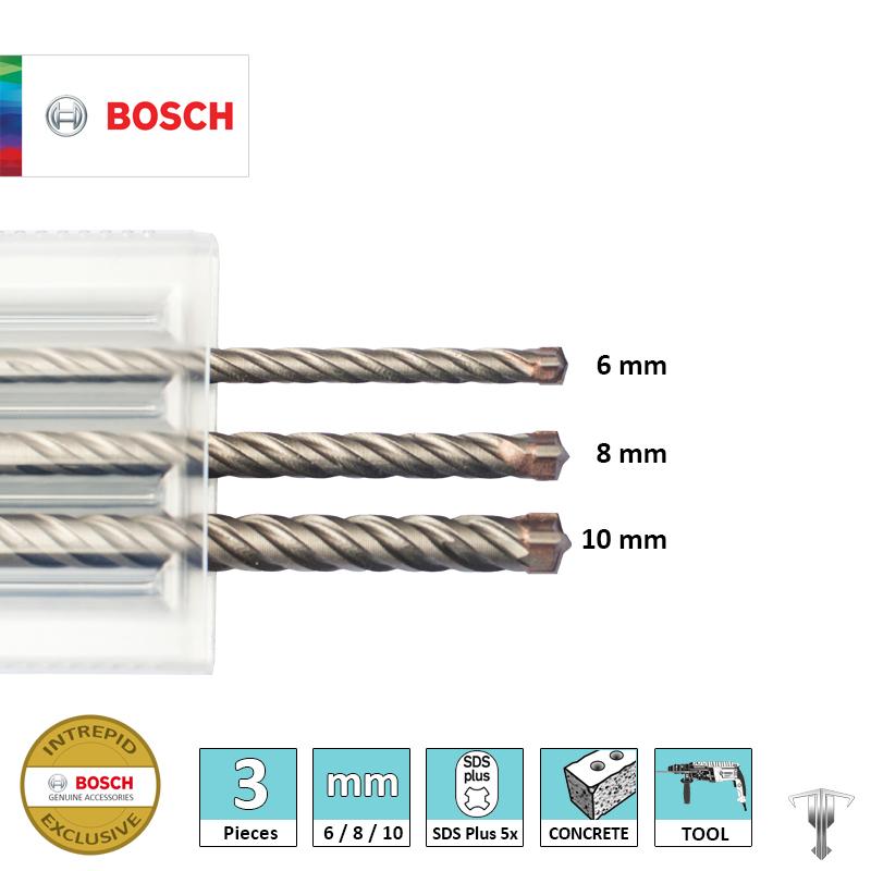 Bosch 2608833912 SDS Plus 5x wiertło cztery nożyce murowane betonowe wiertło 3 zakłady dla Bosch GBH obrotowe młotek