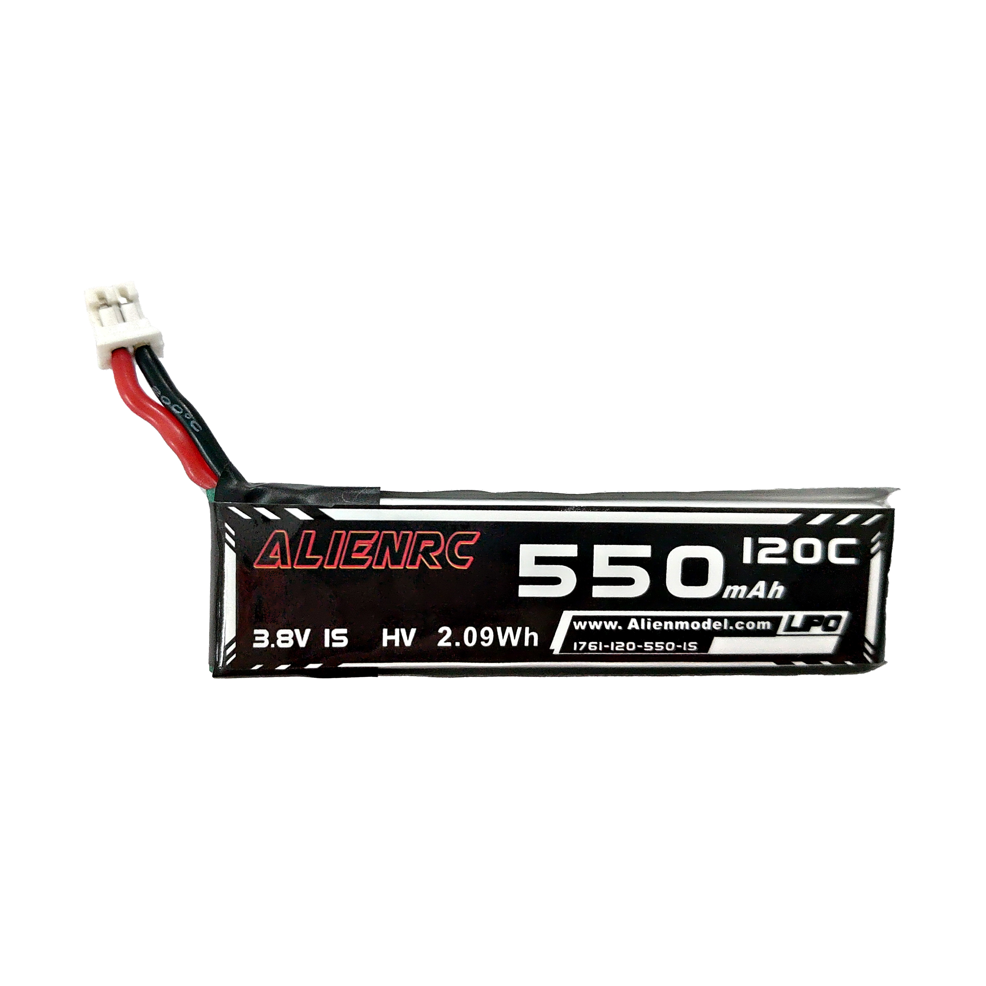 ALIENRC ALTA ENERGIA 550MAH 1S 120C 3,8 V PH2.0 Coppa cavala batteria al litio RC Pavoni di ricambio fai -da -te