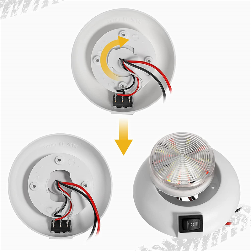 4 Inch Round LED Utility Dome Light Surface Mount For Home Truck RV Trailer Boat Aircraft Interior Light LED Down Light