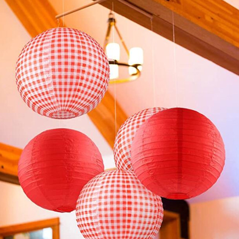 Paper Lanterns Decorativa redonda chinesa lanterna pendurada montagem fácil para casamento de festas de aniversário de bebê Sombra