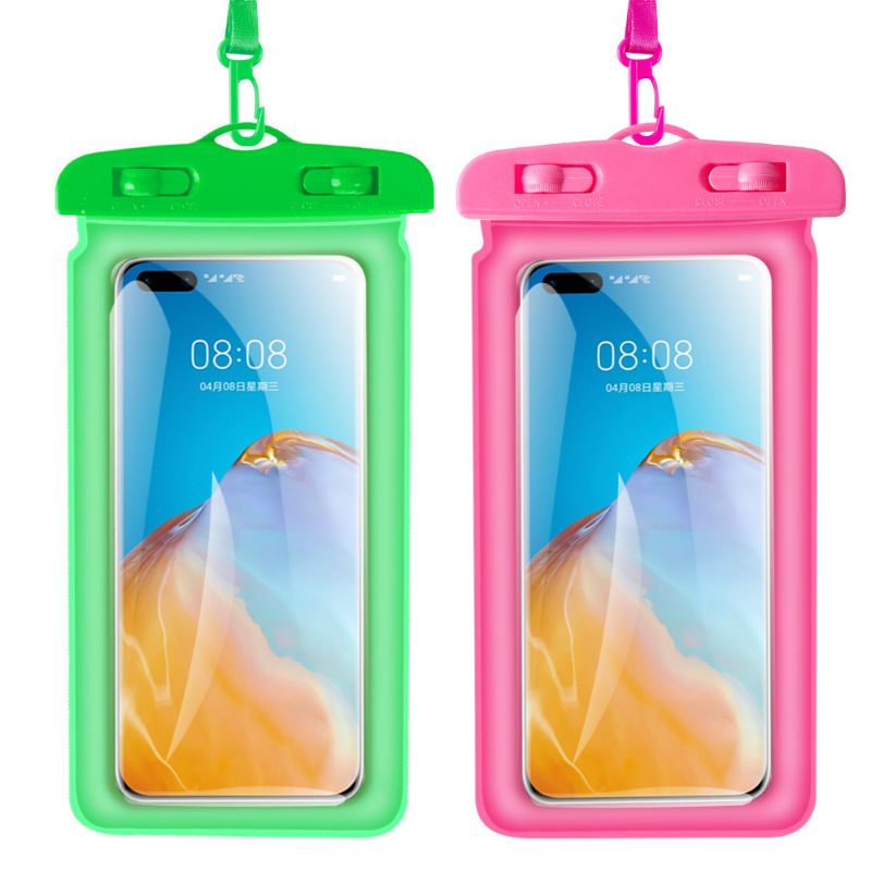 Caixa de telefone de bolsa de natação à prova d'água flutuante para iPhone 11 12 Pro Max Samsung Xiaomi Huawei Telefone transparente bolsa de natação seca