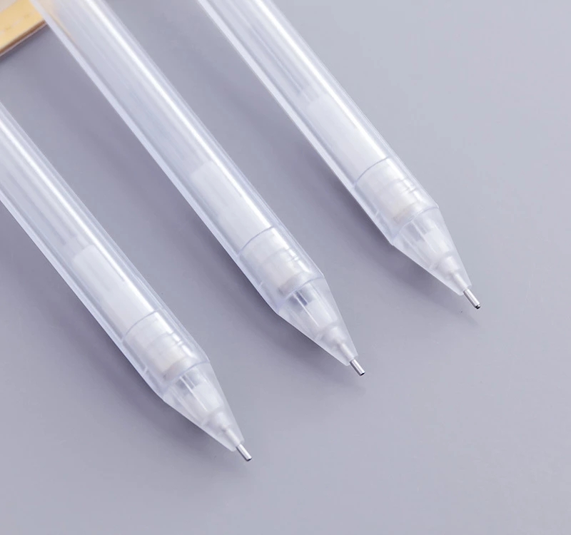 / Los mechanische Stifte einstellen 0,5 / 0,7 mm transparent automatisch Bleistift Kunststoff Mechanischer Bleistift nachfüllbarer Schreibwaren