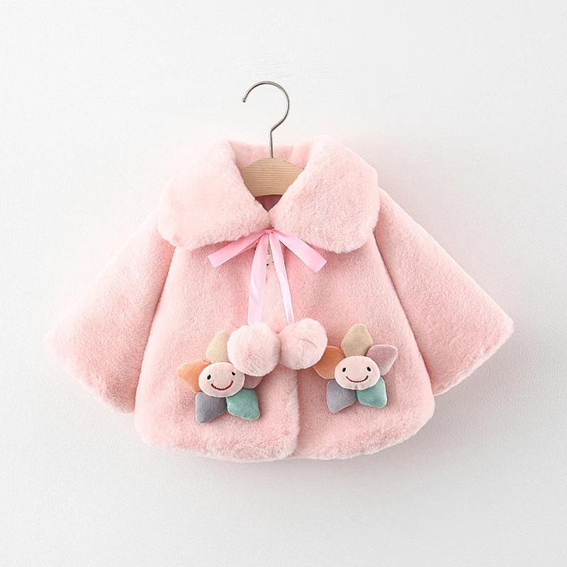 Tiere Herbst Winter Baby Jacke für Mädchen süße Weihnachtsfest -Prinzessin Umhang Außenbekleidung Kinder -Plüsch -Mantel Schneeanzug Neugeborene Baby Kleidung