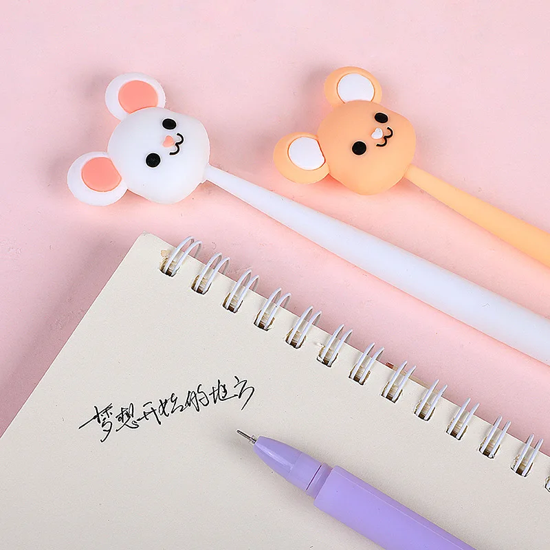 Pens /Bulk Japanese Kawaii School Pens Mouse Cute Girl Anime Stationery Funny Rollerball Ballpoint Office Supply Kawai Thing Kit