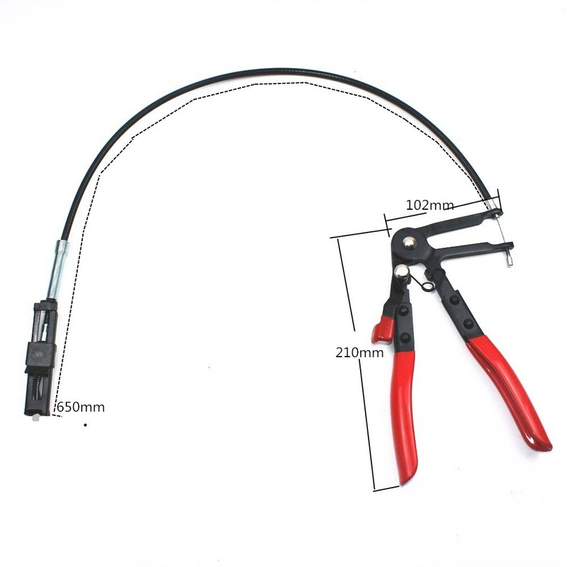 Auto Circlip Pliers Cable Type Flexible Wire Long Reach Bendable Hose Clamp for Car Repairs Hose Clamp Removal Hand Tools