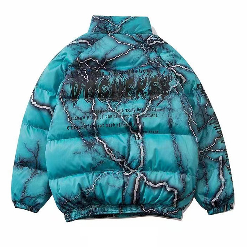 Cashew Flowers Printing Mens Down Jackets Casual High Quality Parkas Hip Hop Double-sided Wear Winter 2023 Coats Men's Clothing