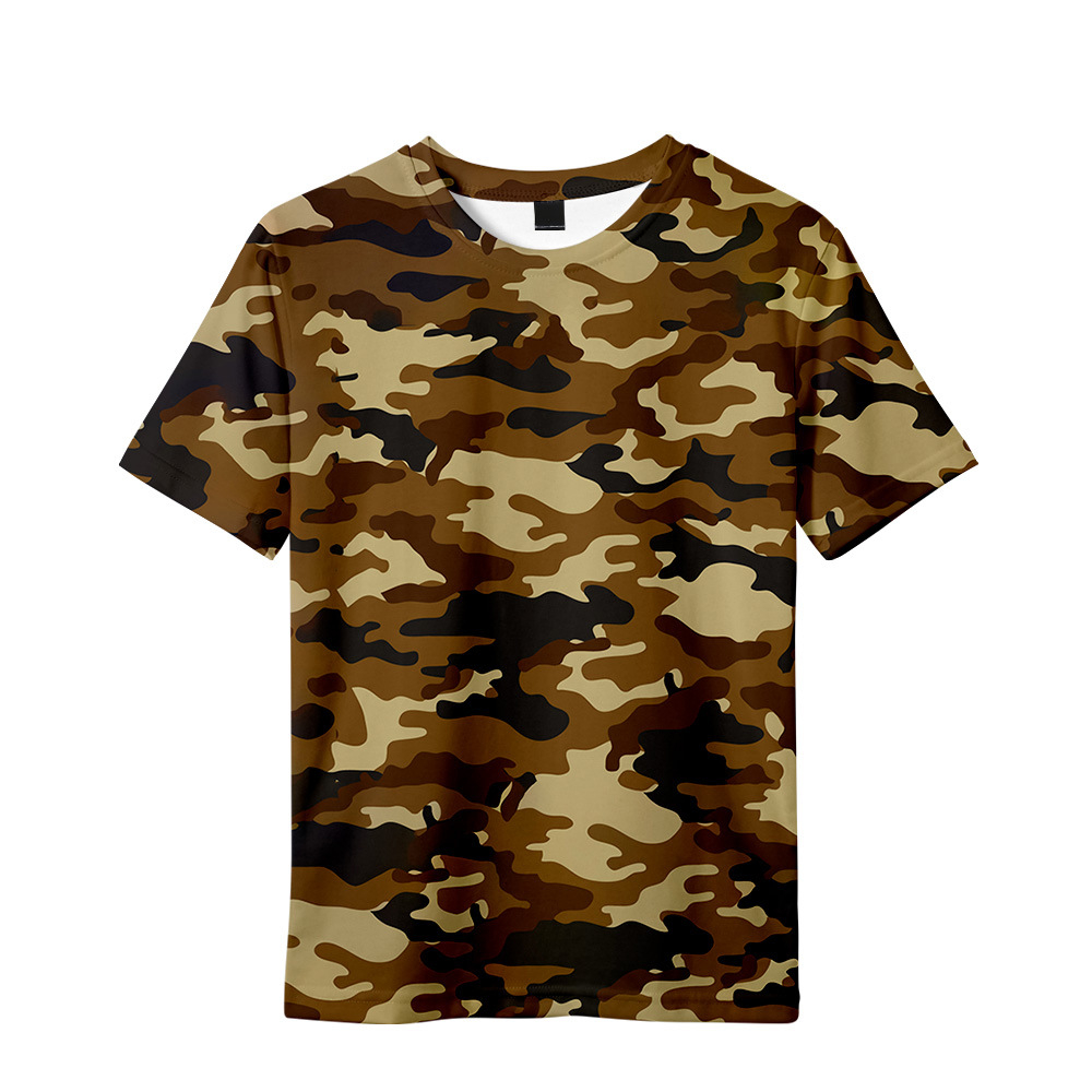 Casual Camouflage 3D drukarnia T Shirt Man Summer O-Neck krótki rękaw Zgółzakowy Top Casual Tee Loose Streetwear unisex harajaku