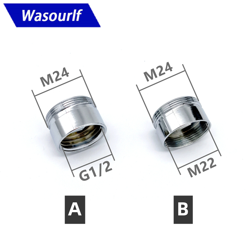 WASORLF G1 / 2 M22 Femelle Transfert de filetage M24 Connecteur de filtre à filet