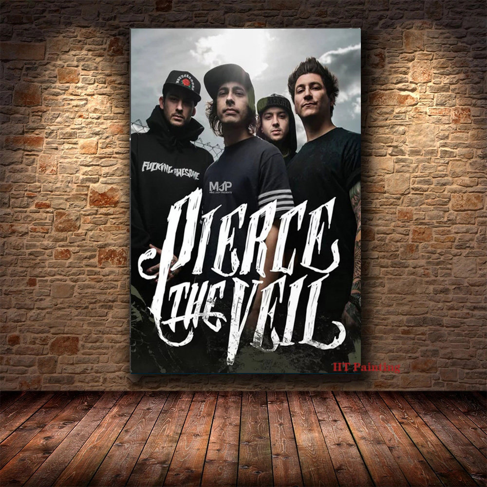 Pierce the Veil Band colliser avec l'affiche du ciel album de musique Canvas Peinture murale Art Pictures Room Dorm Club Decor Gift