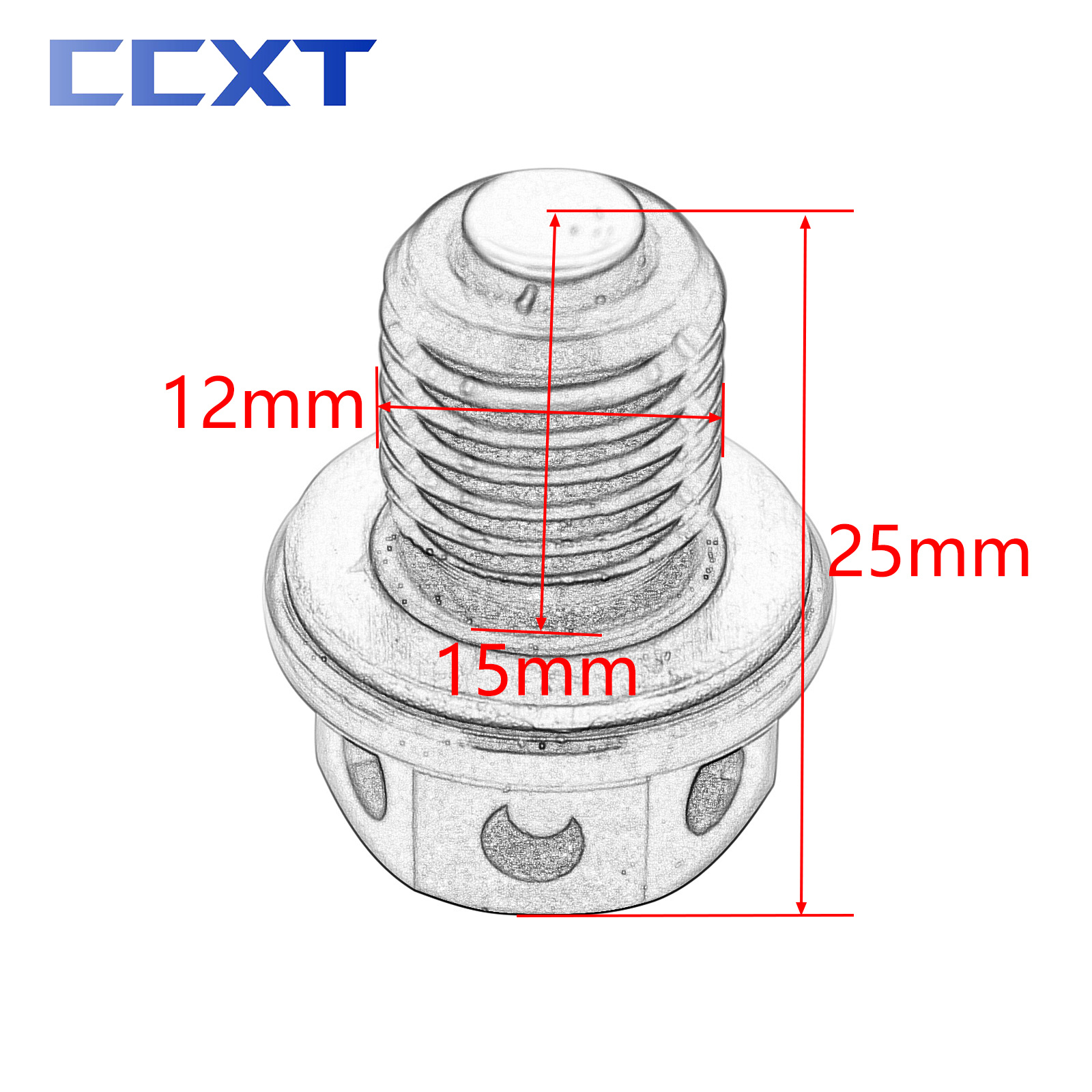 Śruba wtyczki spustowej oleju magnetycznego dla Kwasaki Ninja400 Z250 Z250SL ZZR250 ER-4N W400 ZRX400 ZZR400 ZX-6 ZZR600 ER-6F ER-6N KLX125 250 250