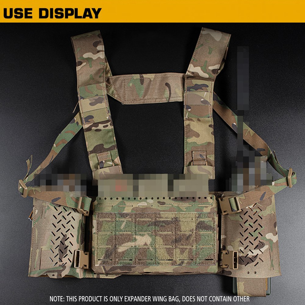 2stMilitary Vest Mk2 Expander Wing Airsoft Tactical Vest Radio Holder Magazine Mag Pouch Front Chest Rig Accessories