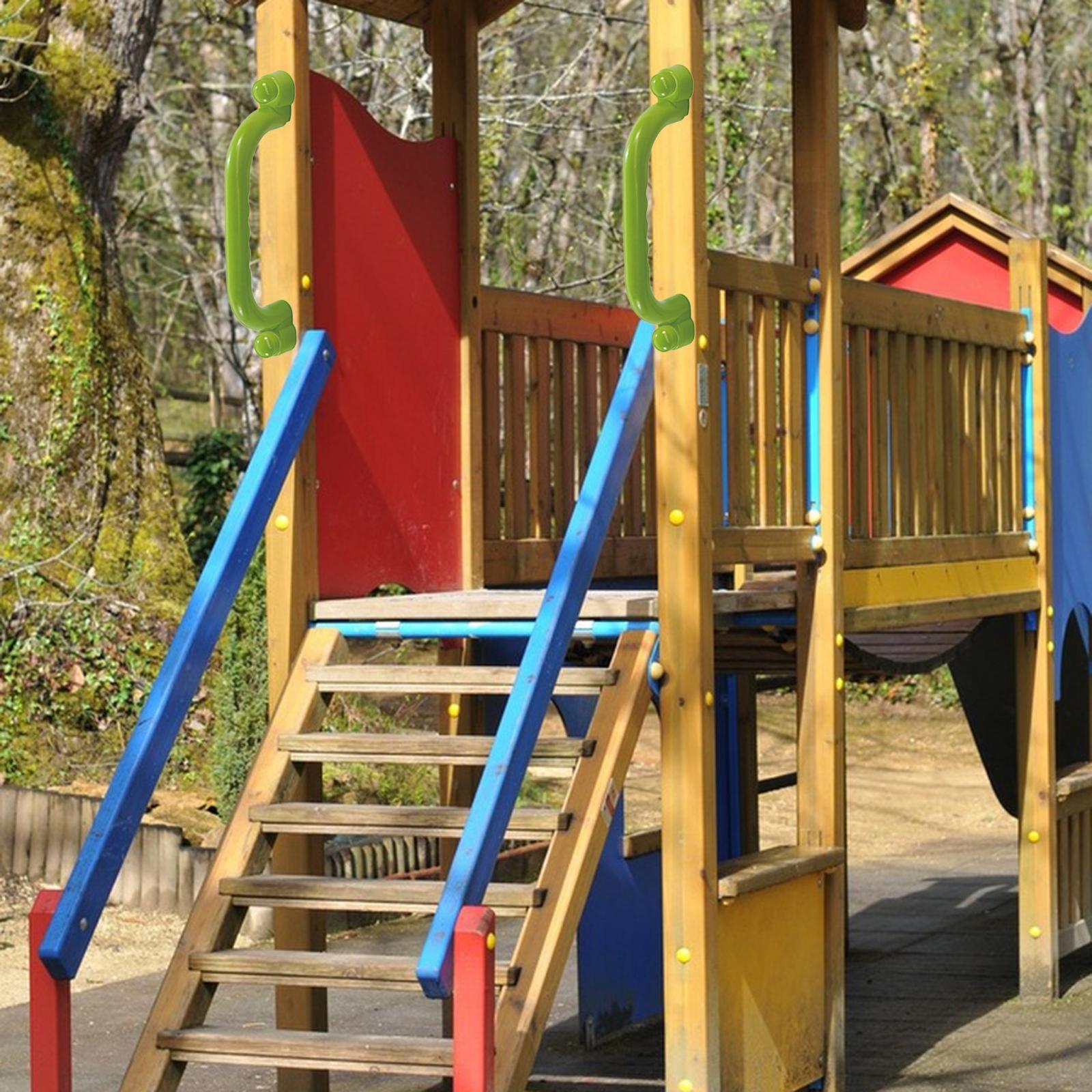 2x Lekplatstillbehör SwingSet -bilagor Spela lekrumssteghandtag för Treehouse Playhouse SwingSet Backyard Jungle Gym