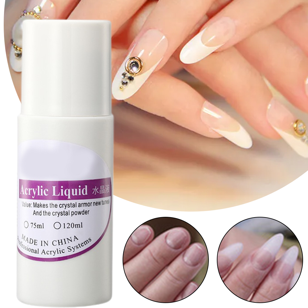 75 ml di chiodo art liquido acrilico set di manicure cristallo liquido inciso piatti acrilici in polvere false punte forniture unghie