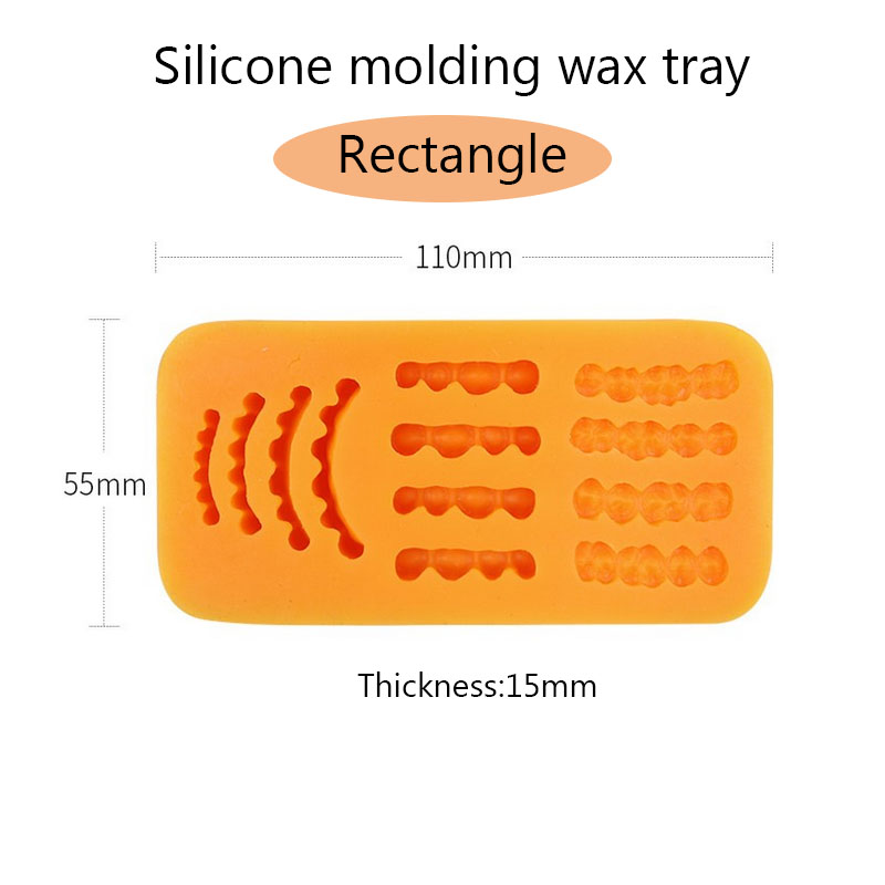 Rectangle de la plaque de cire de silicone rectangle Dental Modèle de plaque de cire de la plaque de prothèse de prothèse dentaire Molde de caoutchouc