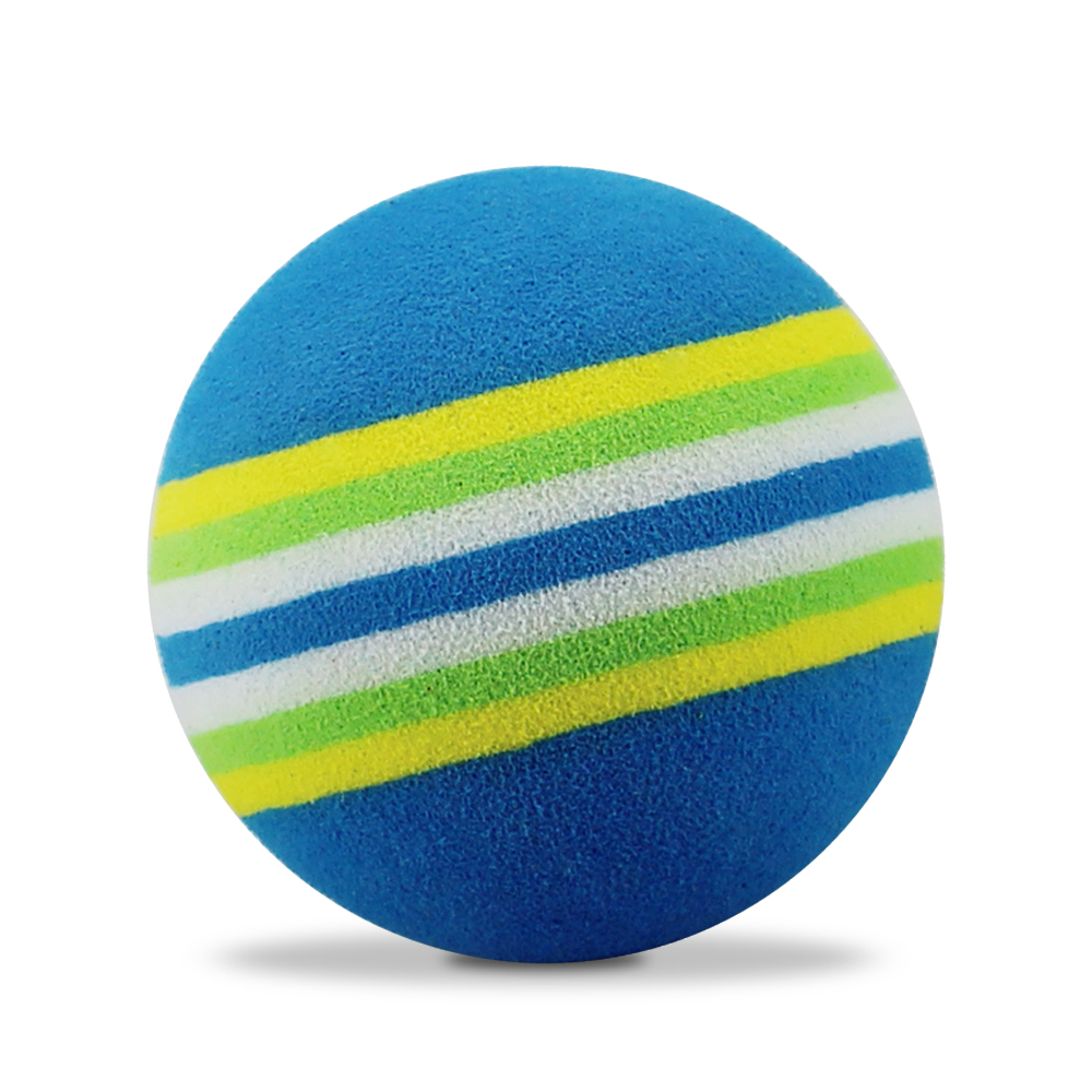 Golf Ink Ball Eva mousse de golf ballon arc-en-ciel Stripe Soft Ball Sponge Matériau Diverses Couleurs Indoor Practice Golf Pratique Ball