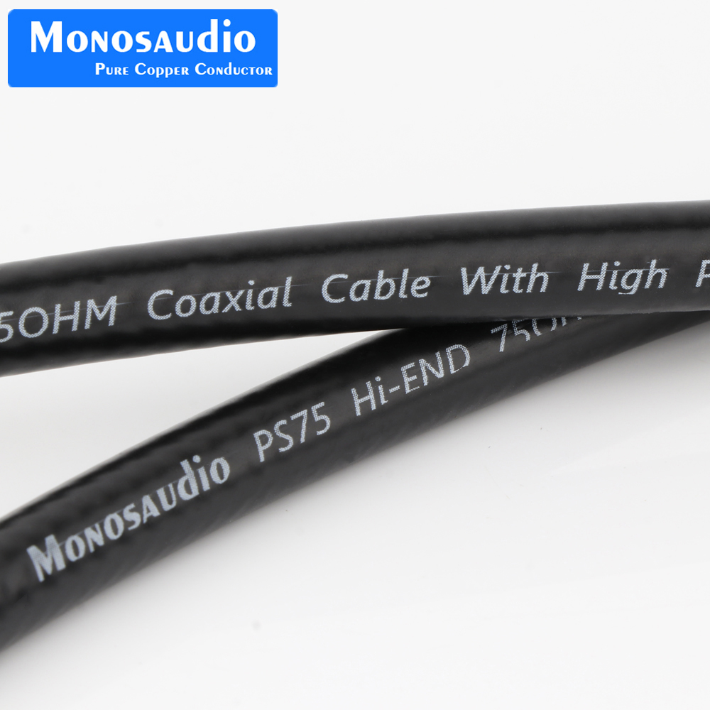 Monosaudio PS75 Hi-end 750hm موصل الفضة النقي كابل السائبة الكوكسي لكابل DIY الرقمي