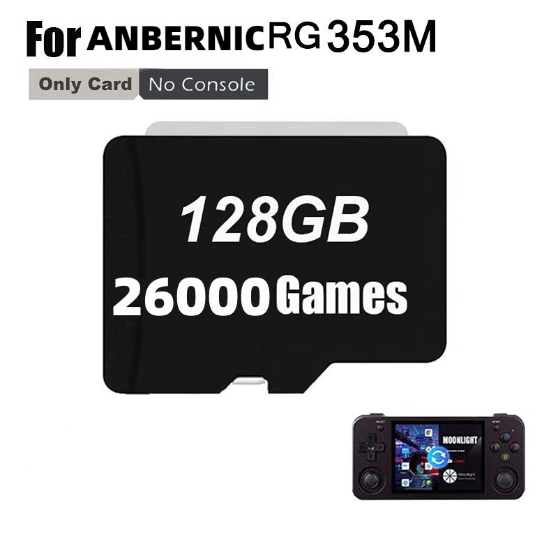 Hot 512GB TF Card ANBERNIC RG353M JOGOS pré-carregados para 512G 256G 128G 64G Game de mão para o cartão de bolsa embutido 80000 jogos