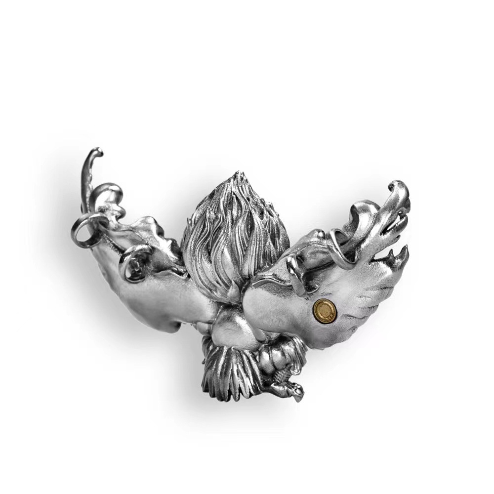 Foyuan Silver Color National Trend Tibetan Style ethnique Golden Winged Roc Bird Pendant Collier PAPIRAGE ACCESSOIRES