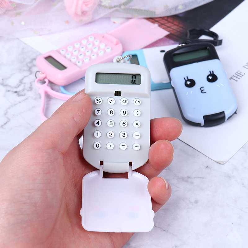 Portable Calculator Pocket Size Creative Keychain Calculator Office Supplies Kawaii Mini Calculator Display Office Supplies