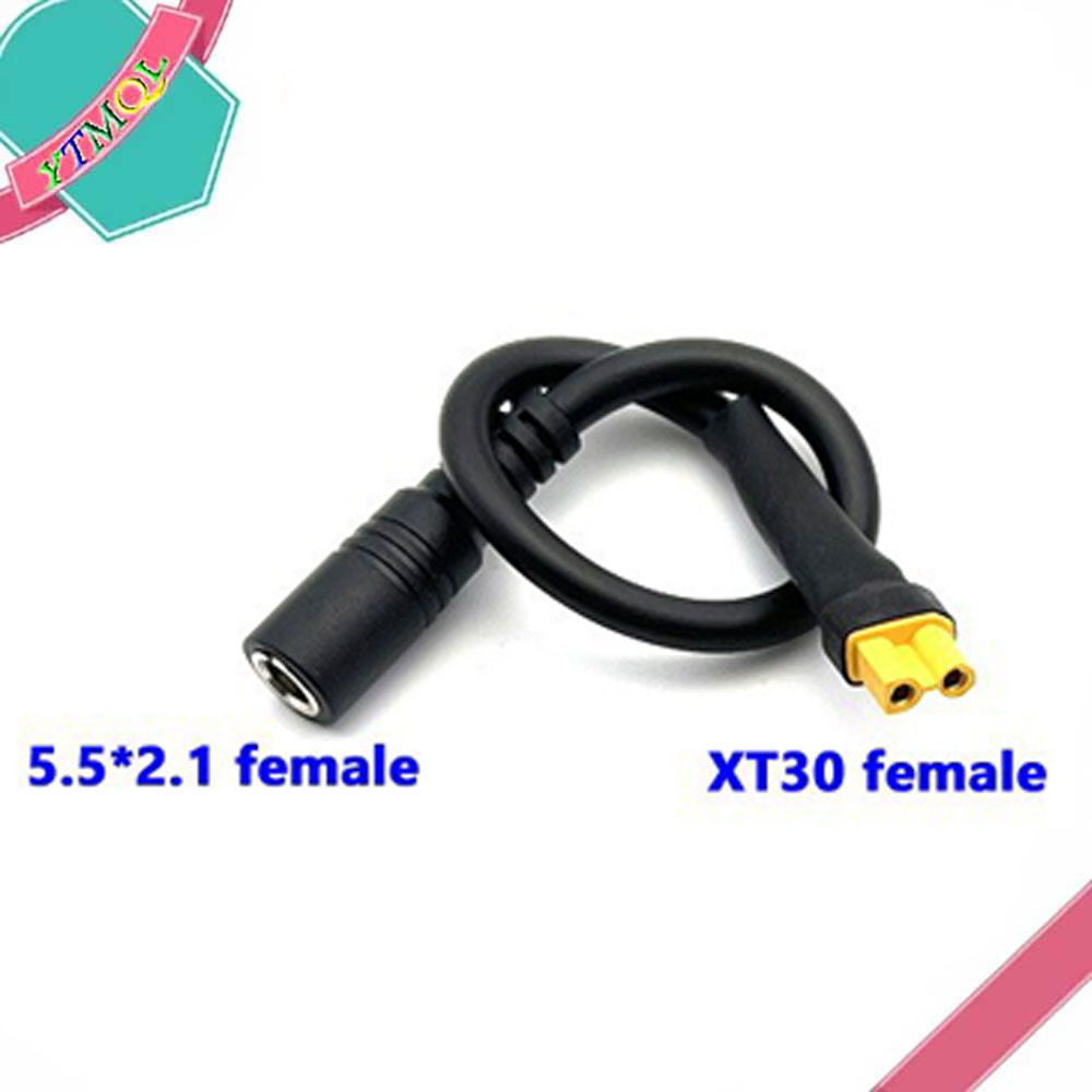 XT60 XT30 T Enchufe hombre hembra a DC 5.5*2.1 mm Conector Batería Cable Adaptador Cable de silicona para cargador de batería RC