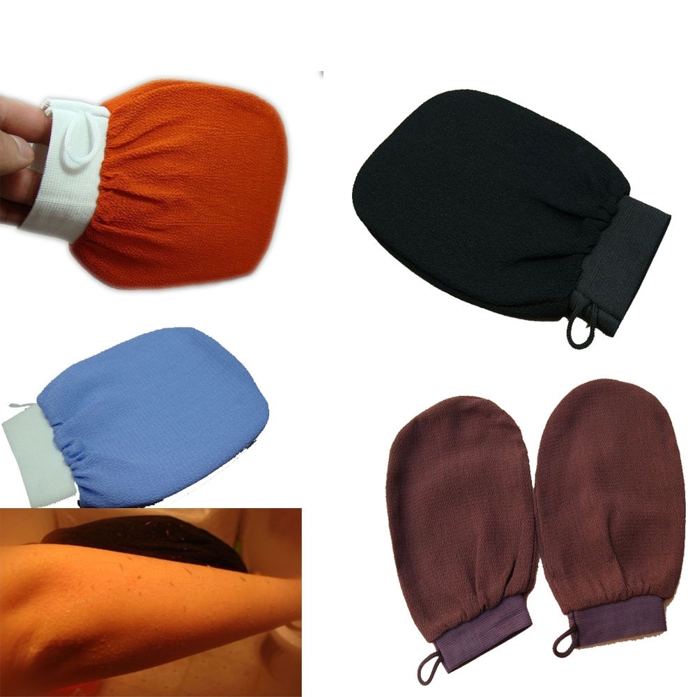 Marockan Hammam Bath Scrub Glove, Exfoliating Facial Tan Remover, Kessa Spa, Random Color, 1 st