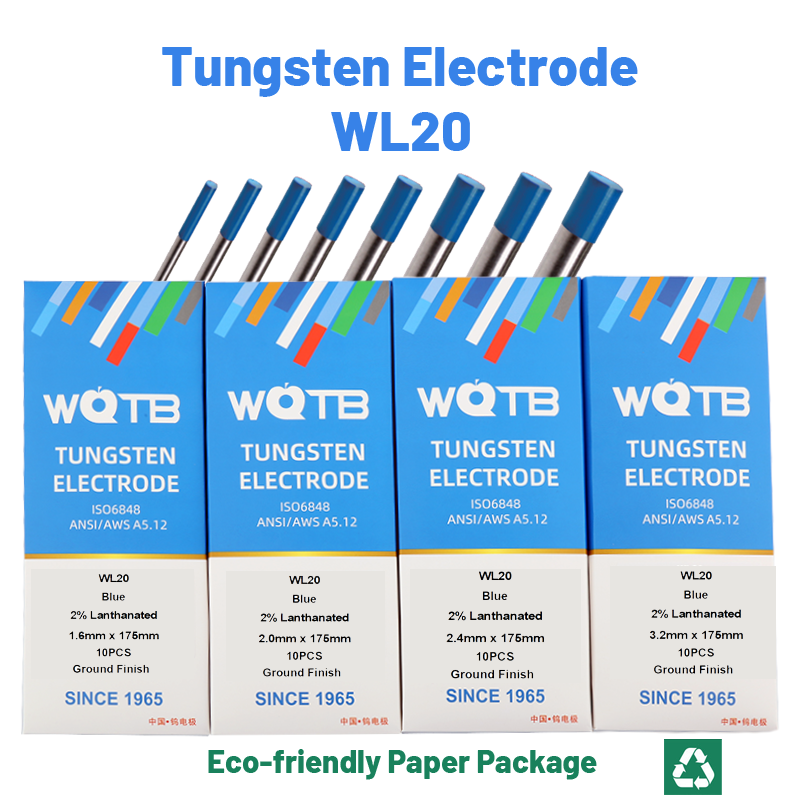 2% Lanthanated Professional Tungsten -staven WL20 Tungsten Elektrode 1.6 2.0 2.4 3.0 3.2 4,0 mm Blauwe Tig -elektroden voor TIG -lassen