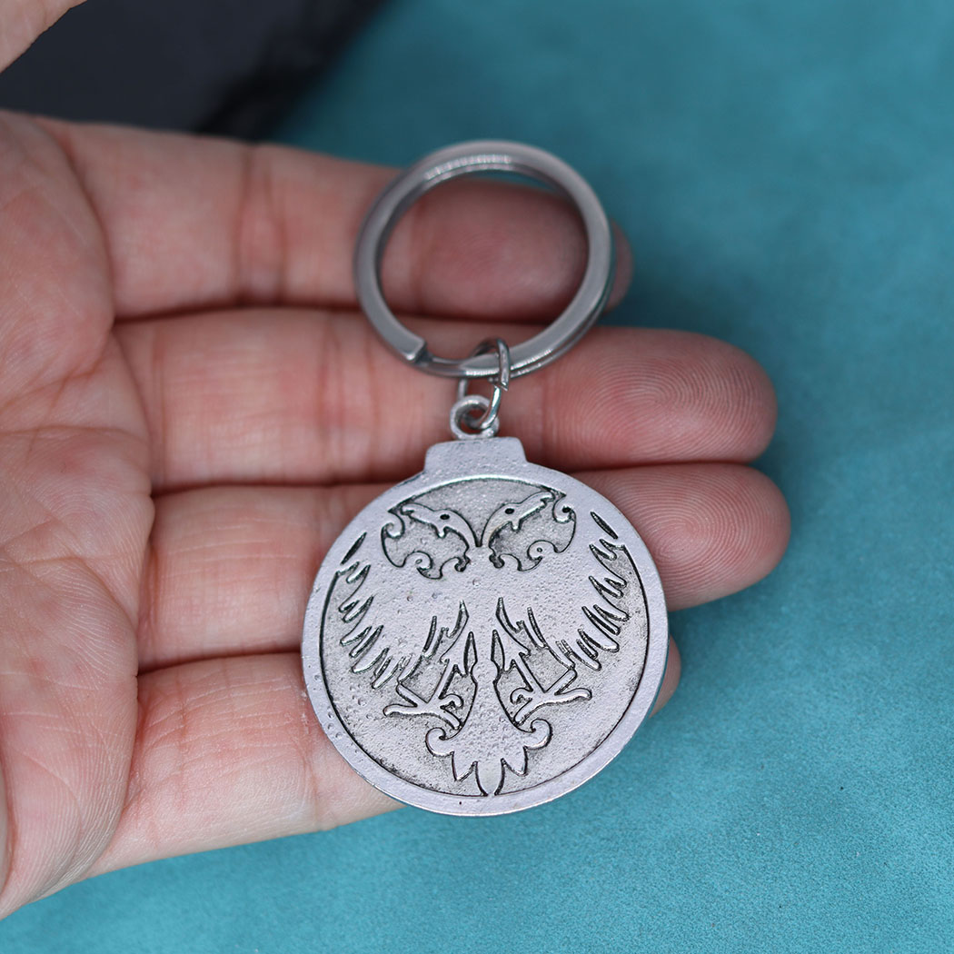 Nemanjic Dynastia dwa na głowie Orła Płot z brelozę dla mężczyzn Women Słowic Serbian Wiselant Key Chains Albanian Eagle Jewelry