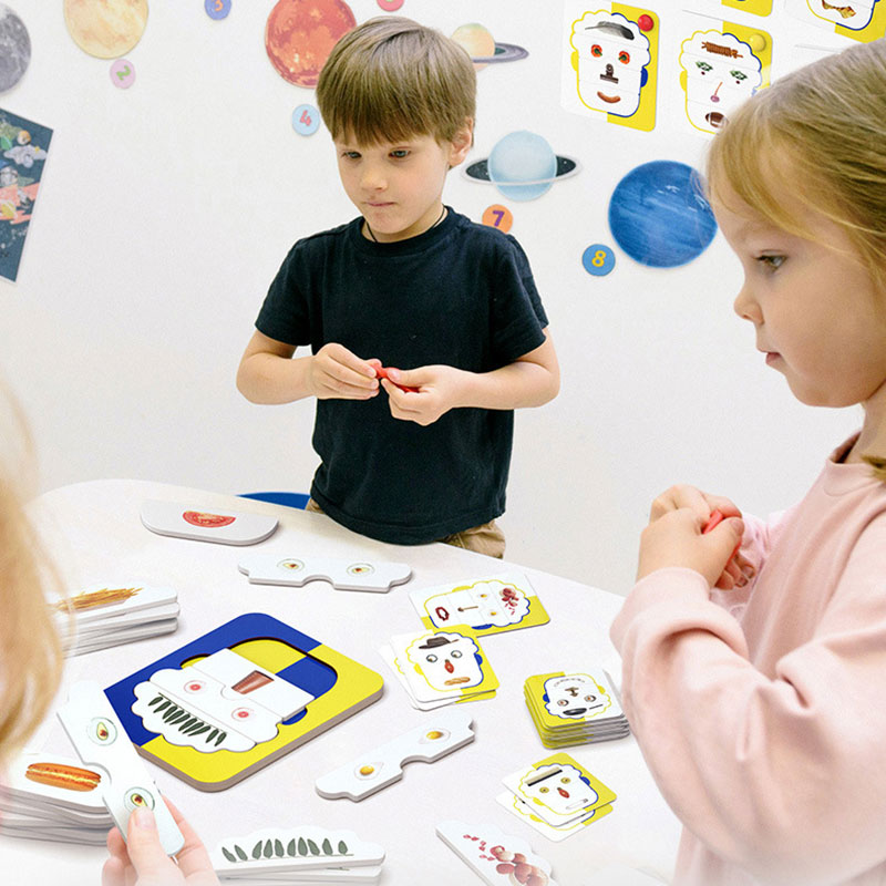 Montessori Shape Jacking Puzzle Board Game Parish Visual Sensory Learning Logical Thinking Training Educational Toys for Kids