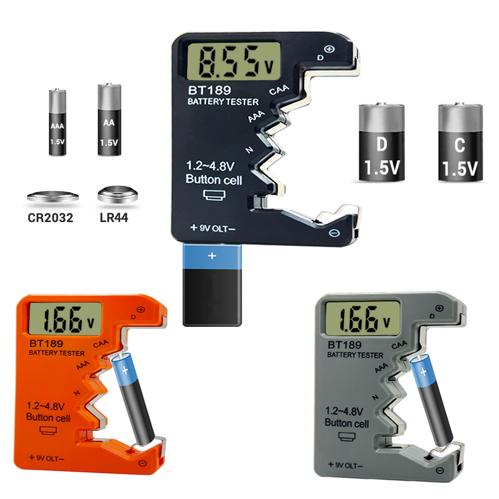 BT-189 AA/AAA/C/D/9V/1,5 V LCD-Anzeige Universal Batteriespannung Messgerät Zeigen Sie Volt Tester Checker BT189 Batterieprüfer an