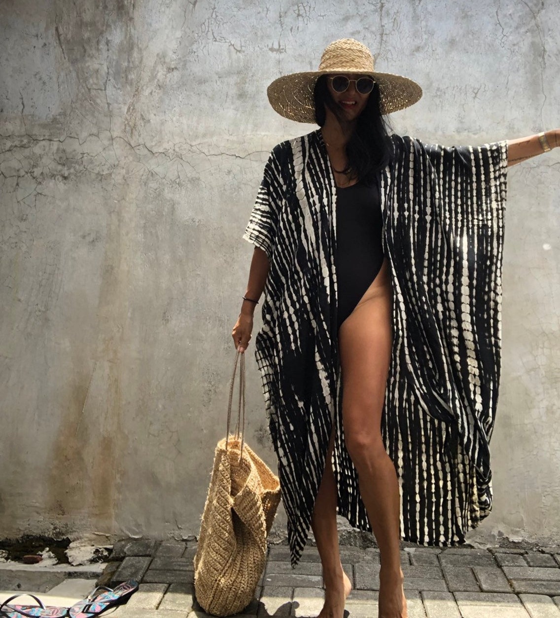 Zomerstrand cover Ups vintage geprinte riem kimono badkleding lang vest casual losse strandkleding outfits zwempakomslagen gewaad