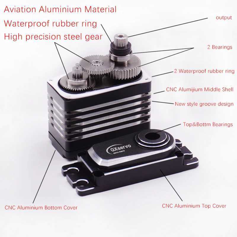 Elektrisch/RC -Auto bürstenloser digitaler Servo 50 kg 80 kg HV HV großes Drehmoment Stahl Metall Zahnrad IPX8 -Motor für RC Car Xmaxx Crawler Roboter Teile 240424