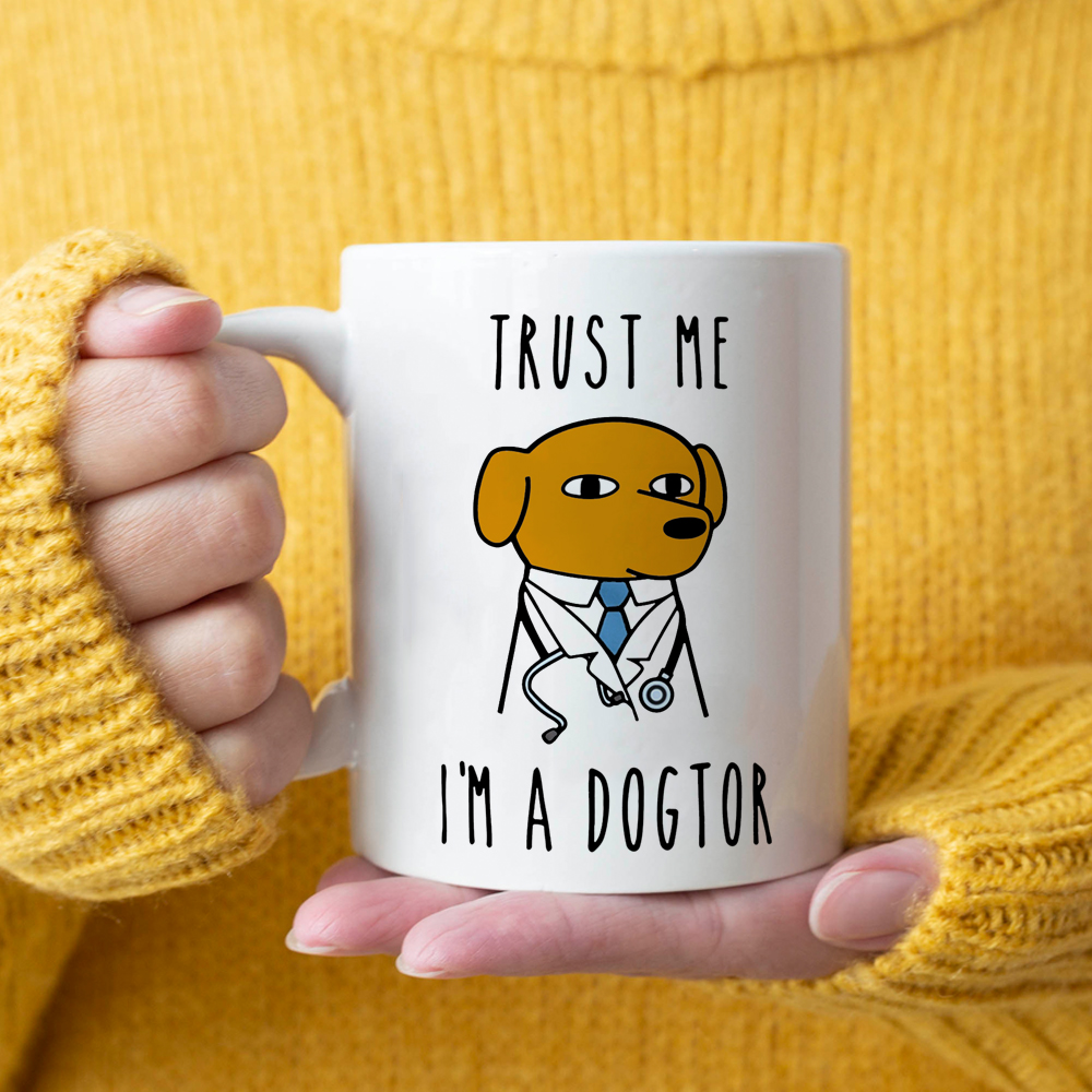 Je suis un dogtor tasse de tasse de docteur cadeau en céramique hôpital hôpital de bureau tasse d'amis cadeaux d'anniversaire