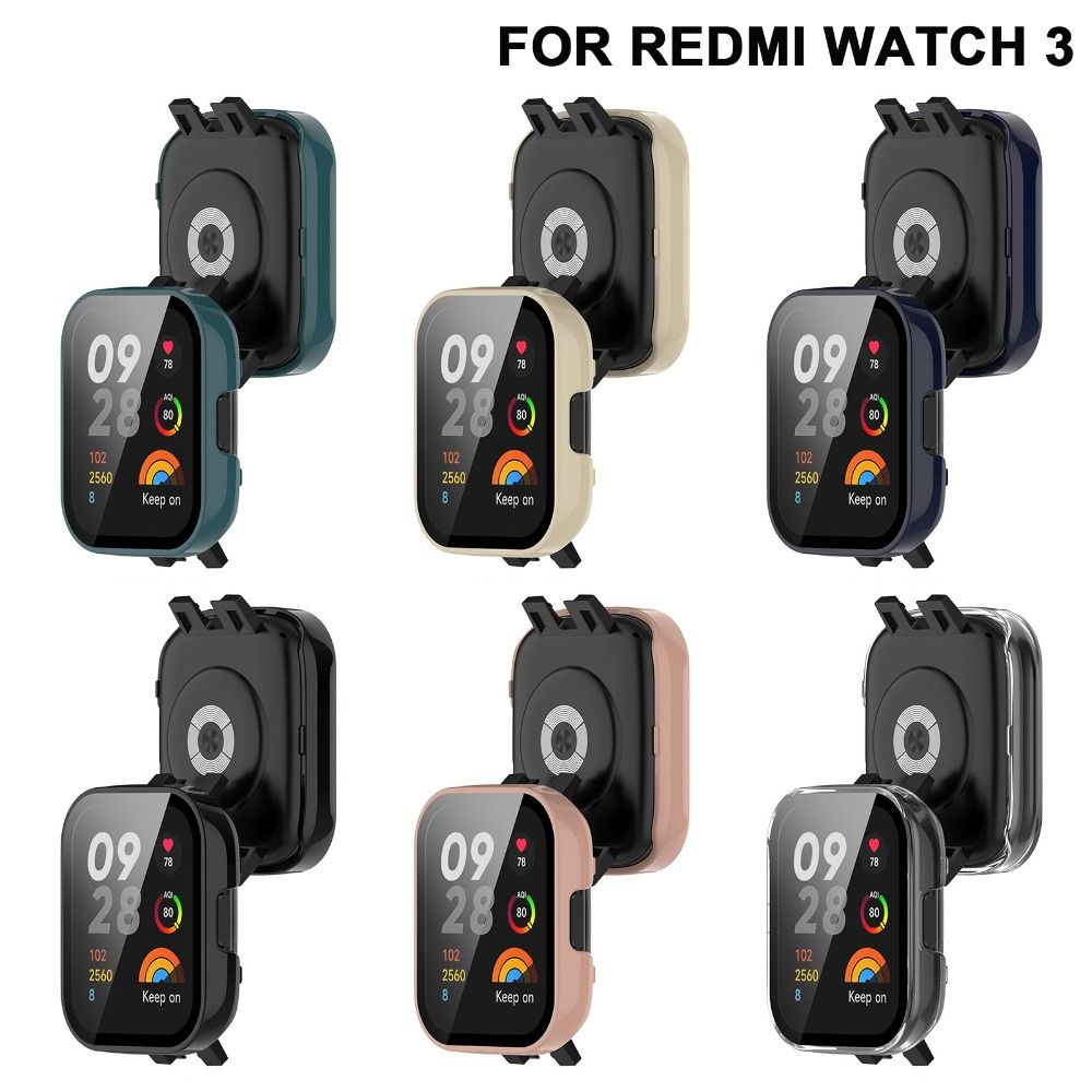 Do Redmi Watch 3 Hard Full Edge Glass Screen Protector Case Case Shell Frame Smart Watch Ochronna pokrywa zderzaka